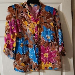 Choices Multicolor Floral Blouse
